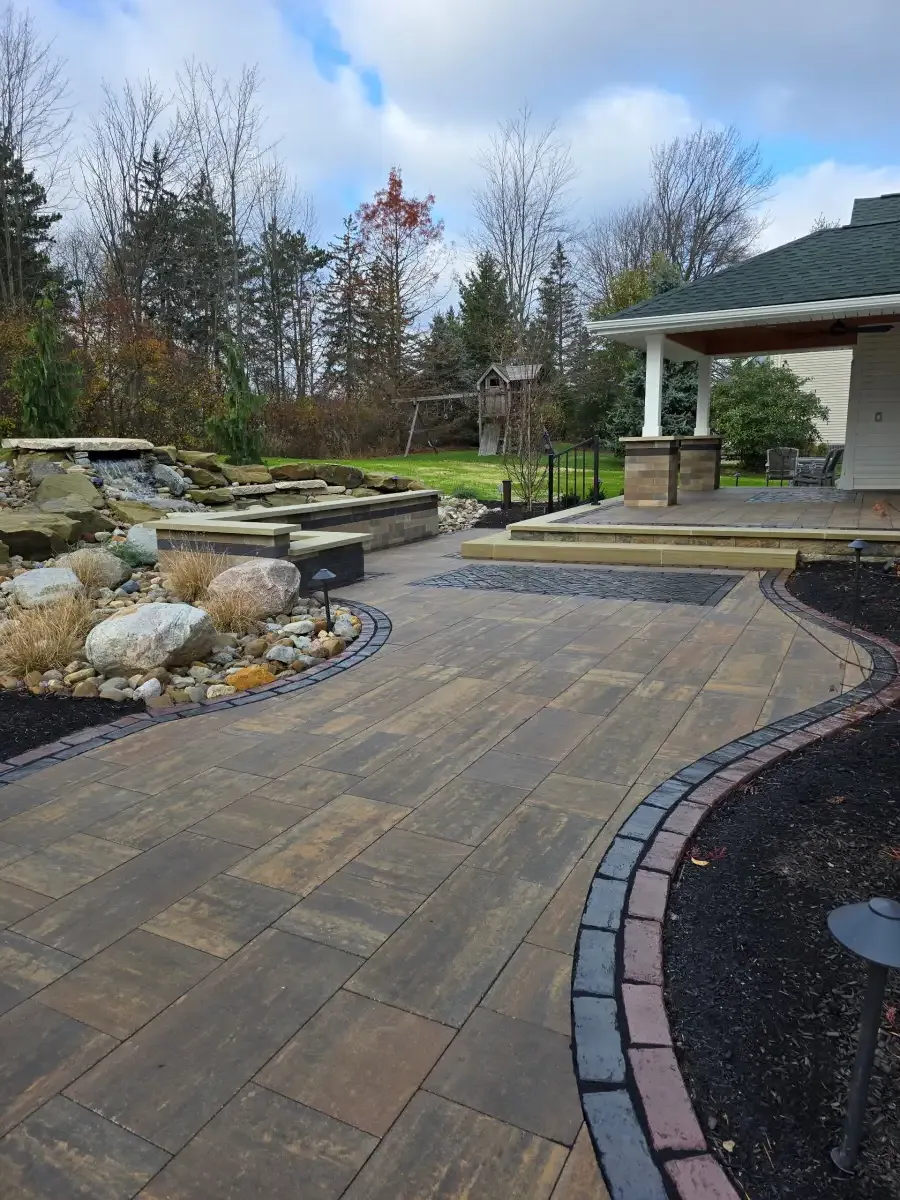Flagstone pathway installation