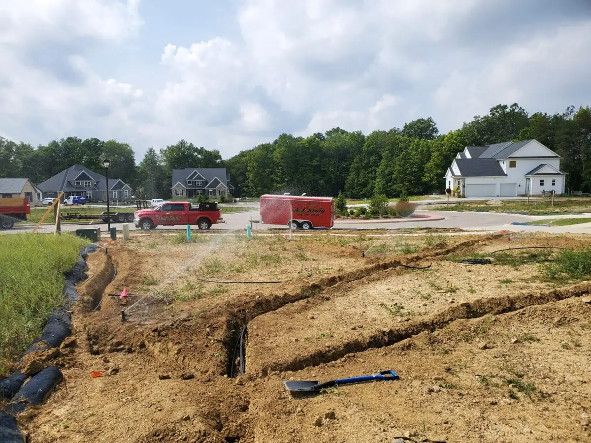 Drip irrigation setup for garden beds